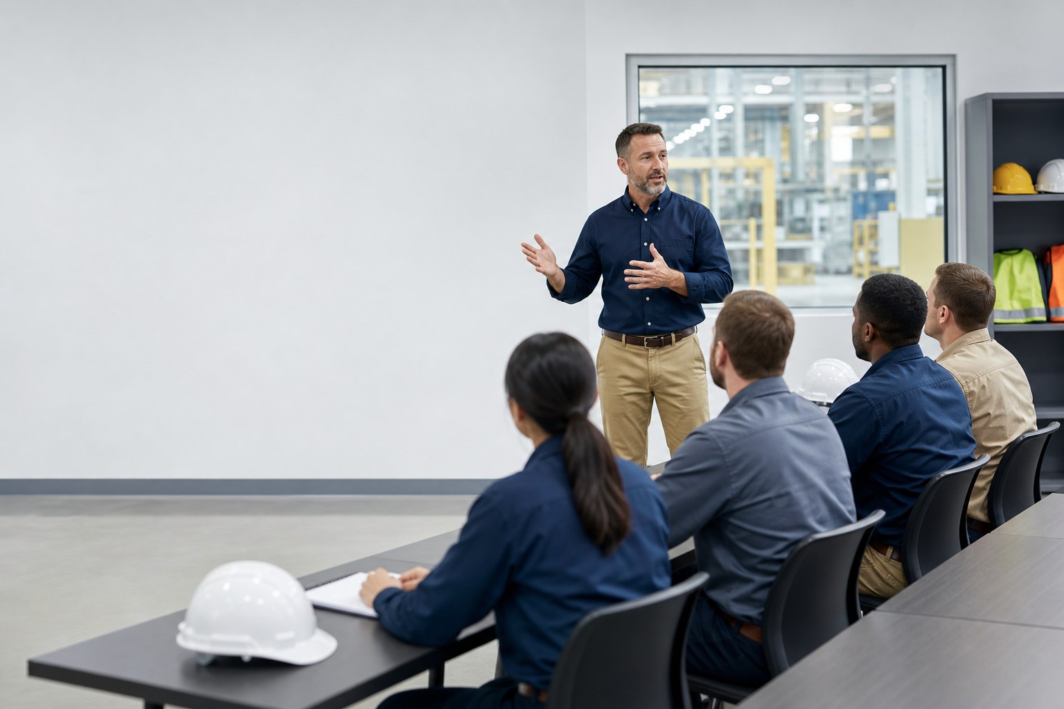 General Industry employees taking part in workplace safety training