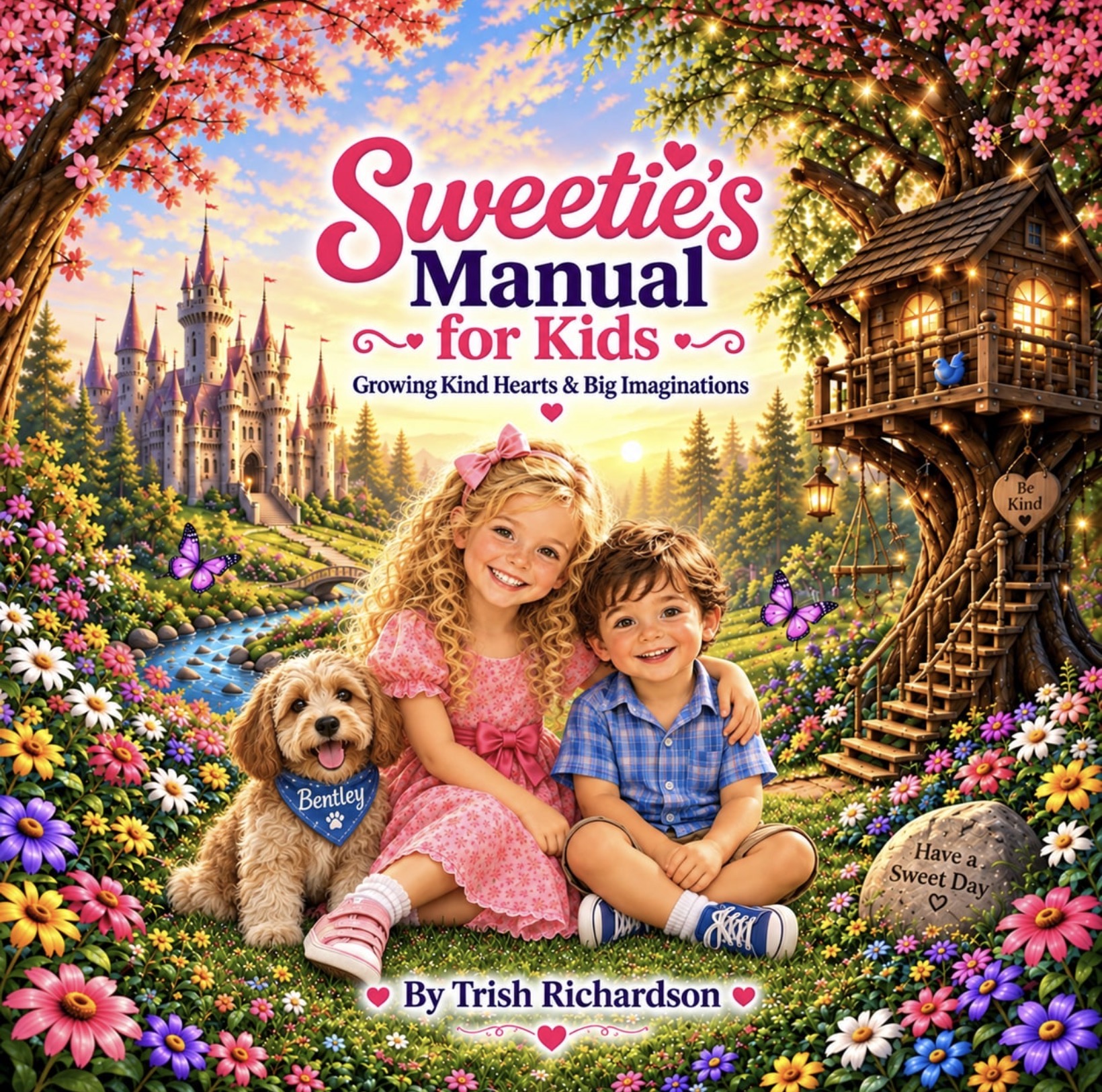 Sweeties Manual for Kids front cover with Charlotte, Lucas, and Bentley