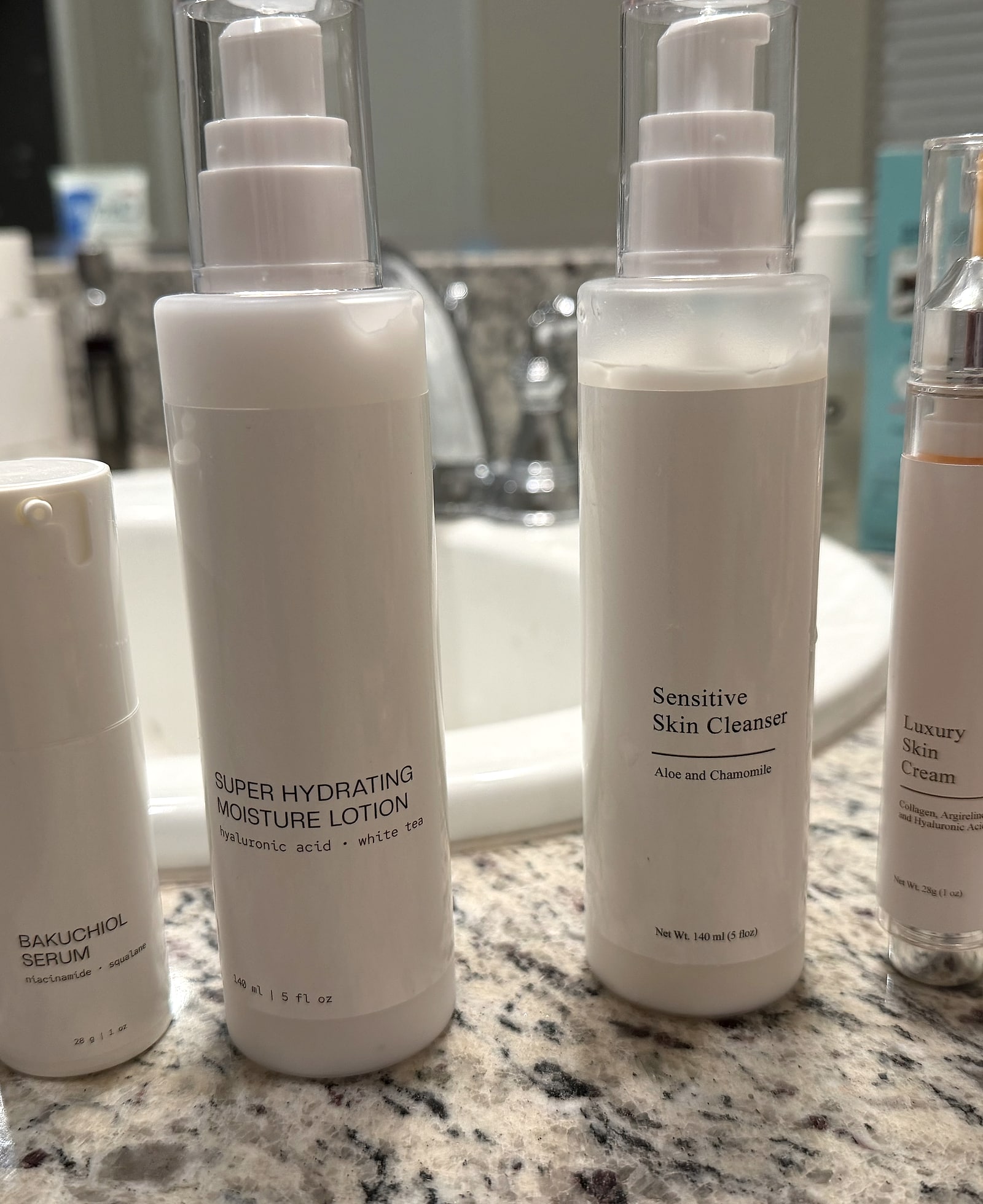 Nudelle skincare collection including Bakuchiol Serum