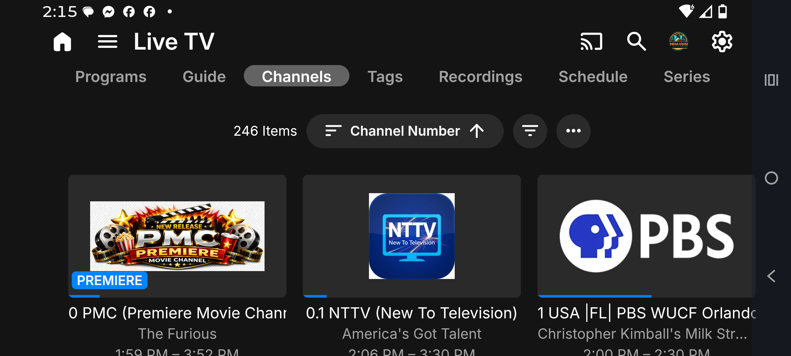 My Cinema House live TV channel guide