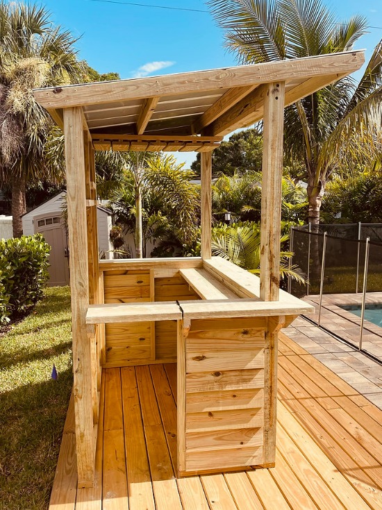 Custom wood outdoor build in Southwest Florida