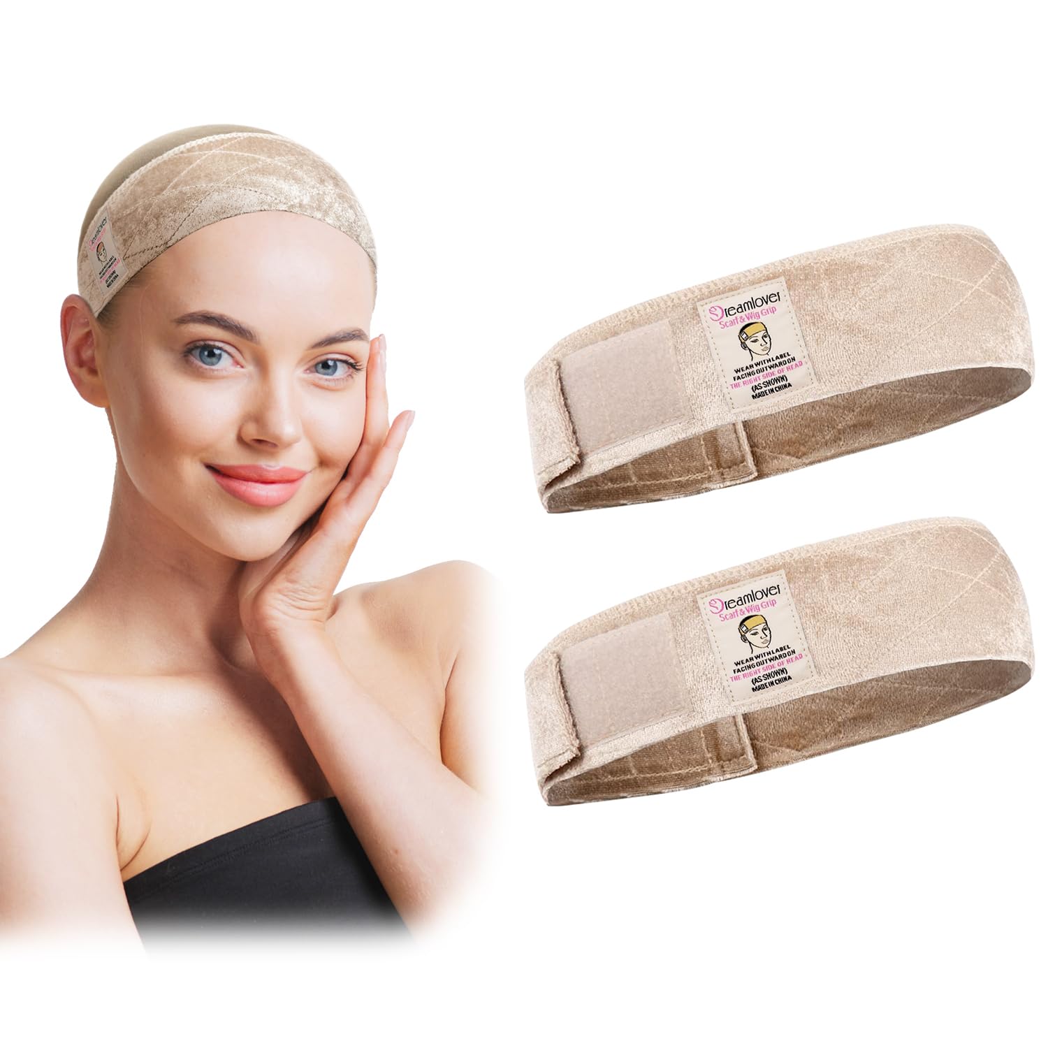 Nude adjustable wig grip band