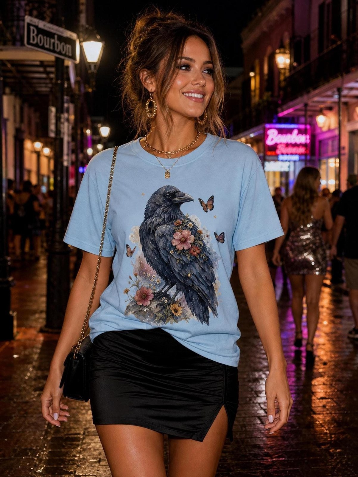 Watercolor Raven Tee
