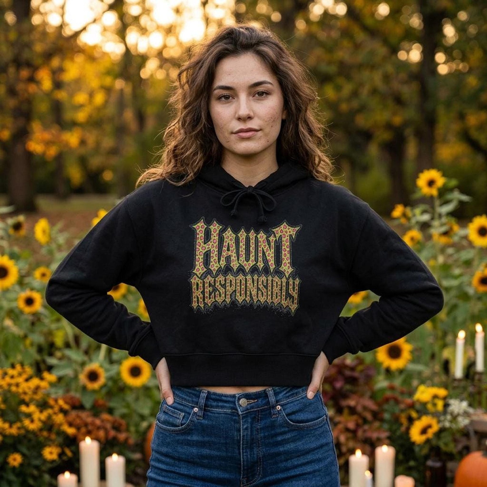 Haunt Responsibly Cropped Hoodie
