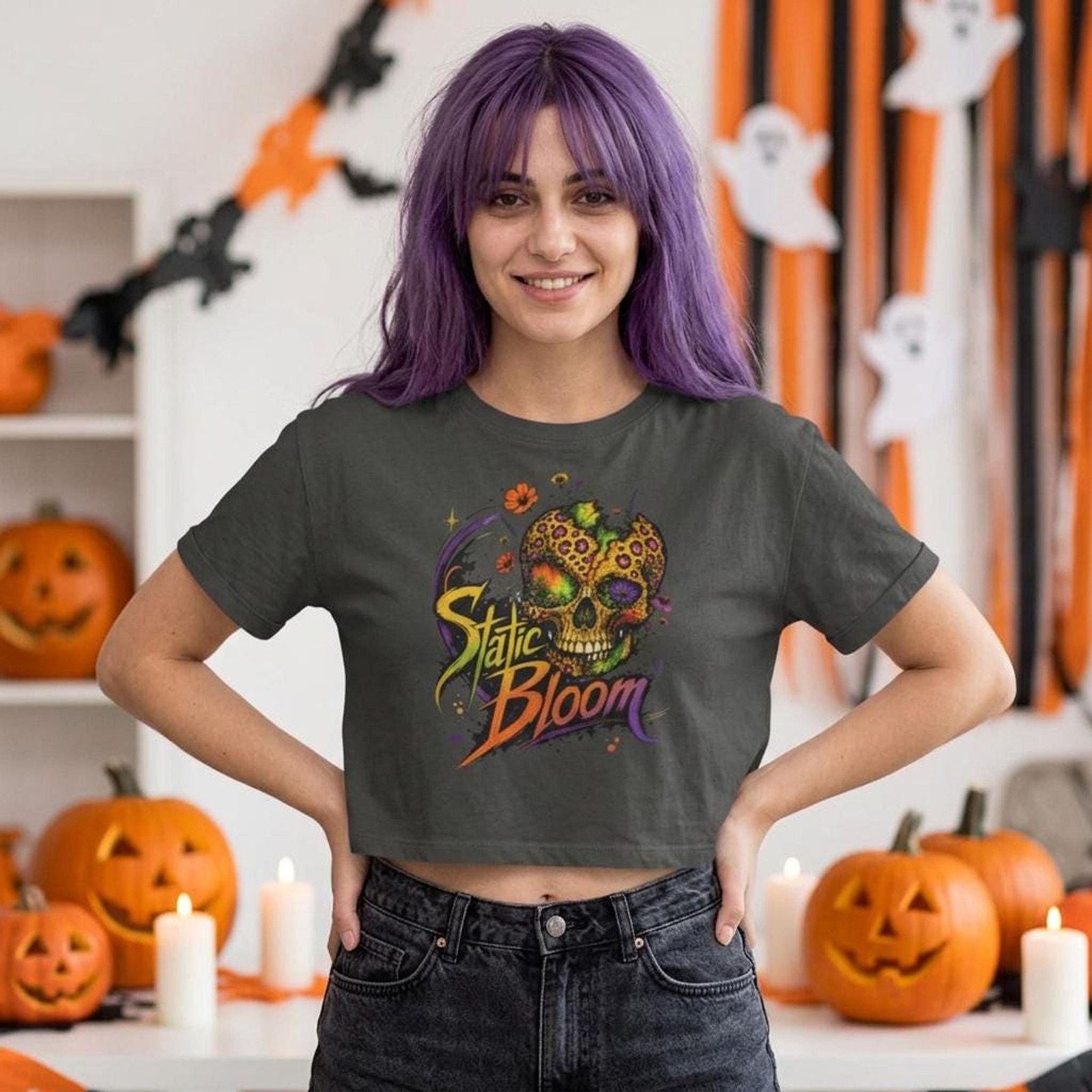 Maximalist Goth Skull T-Shirt