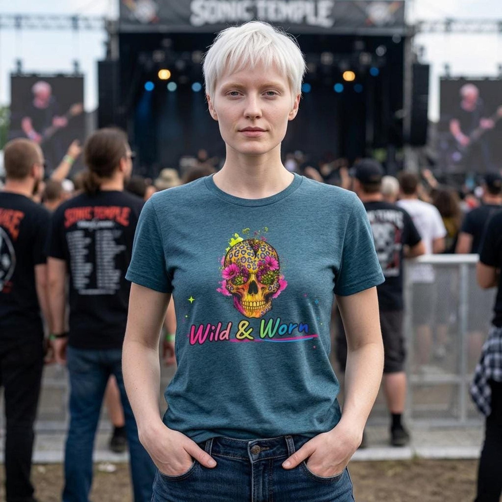 Floral Skull Tee