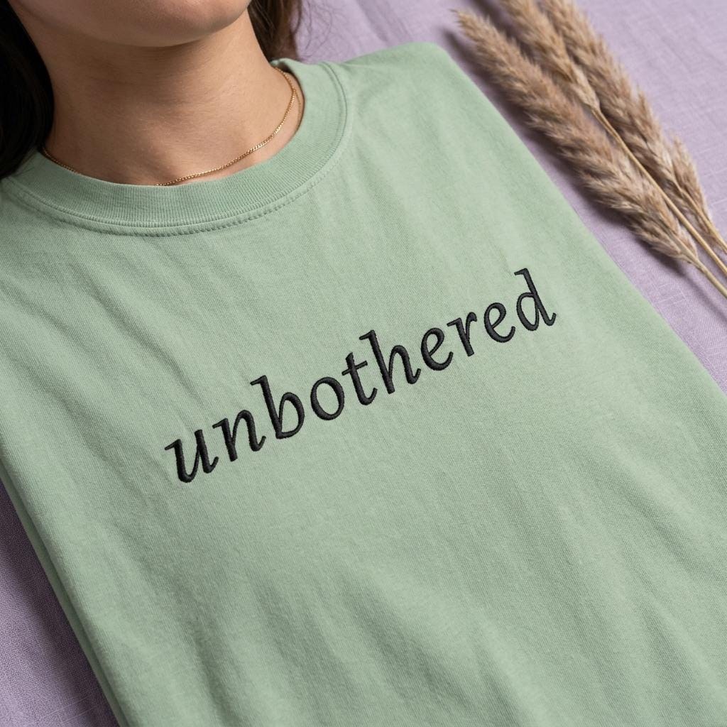 unbothered script T-Shirt