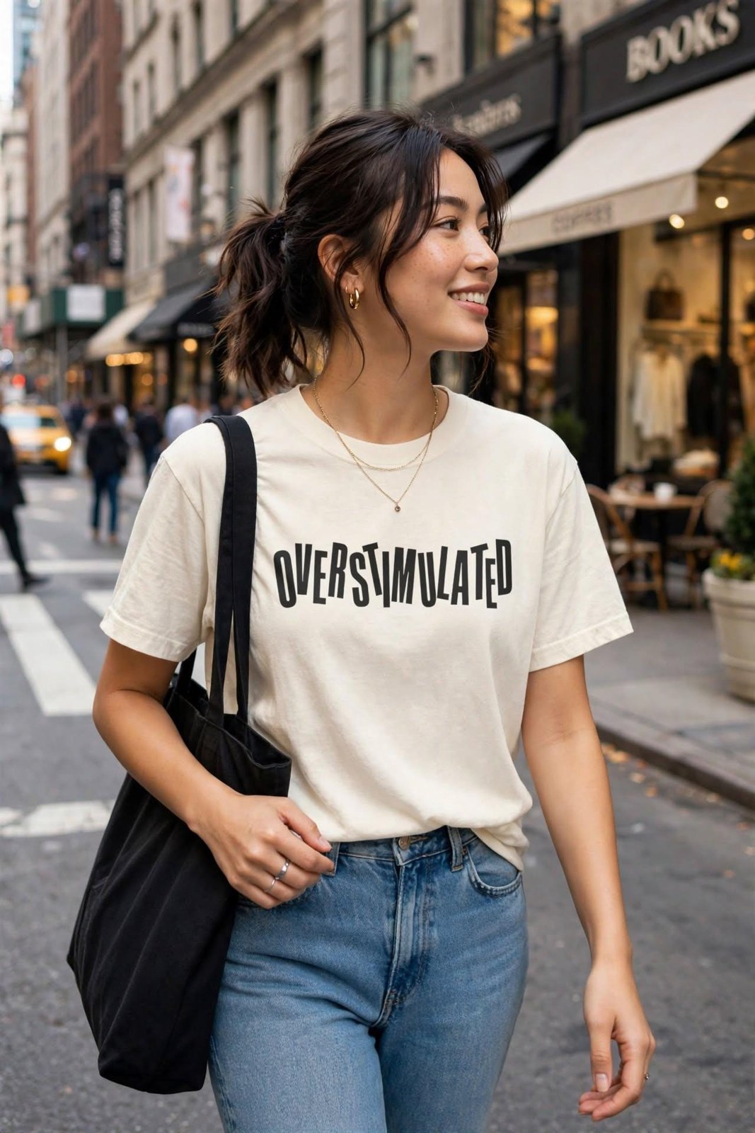 Overstimulated Text T-Shirt