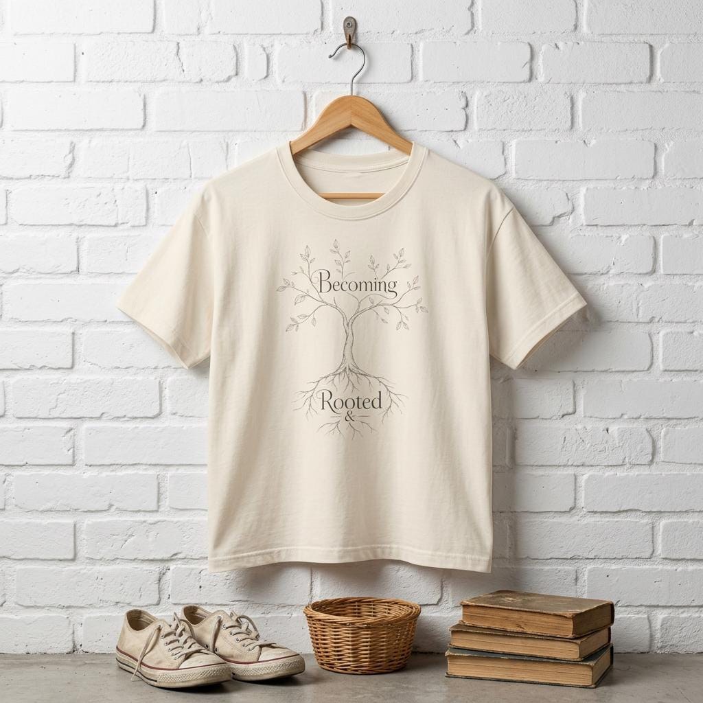 Becoming Rooted Hand-Drawn Tree tee Women's Boxy Tee