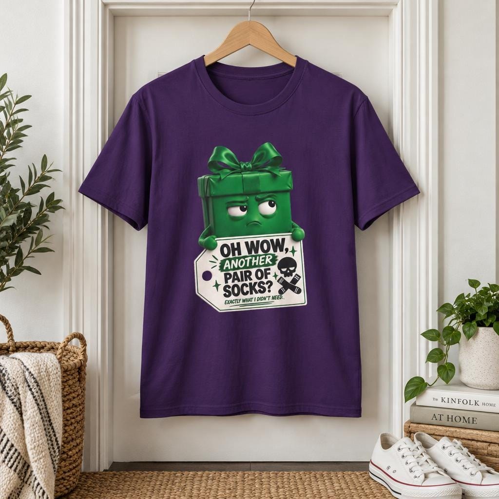 Funny Green Gift Box Oh Wow Another Pair of Socks T-Shirt