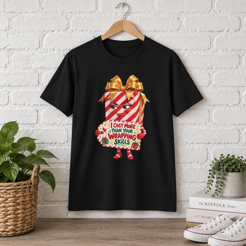 Funny Gift Wrapping Skills Christmas T-Shirt