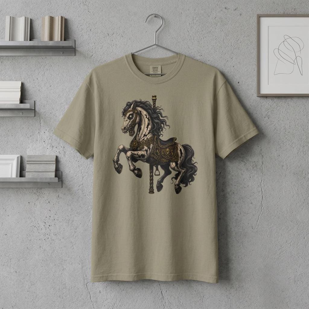 Antique Carousel Horse T-Shirt
