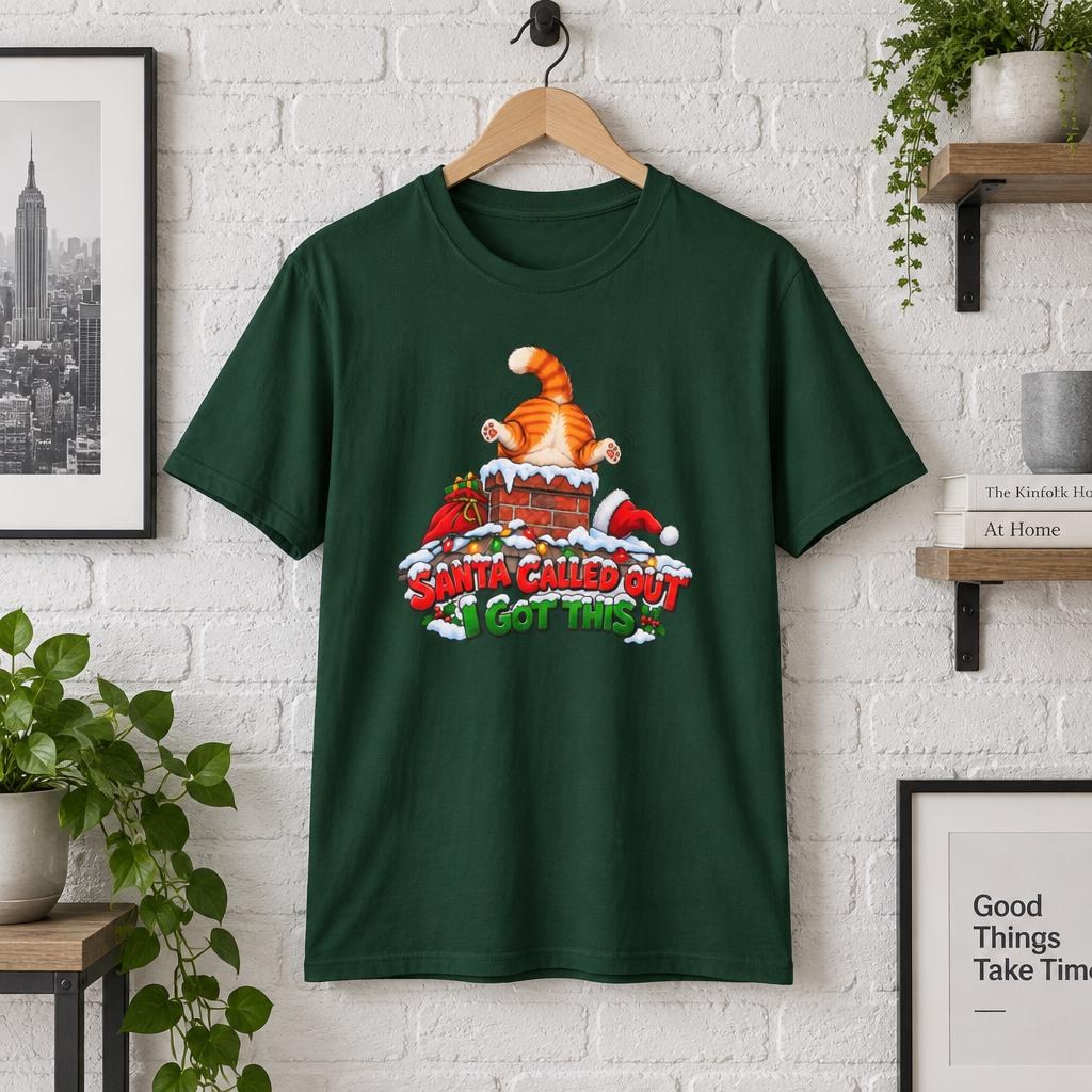 Santa Called Out I Got This Fat Cat Funny Shirt