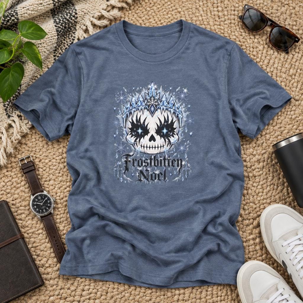 Frostbitten Noel Snowflake Skull T-Shirt
