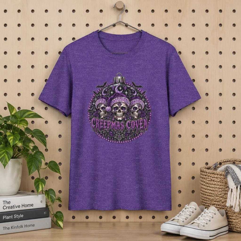 Creepmas Coven Sparkly Skull Ornament T-Shirt