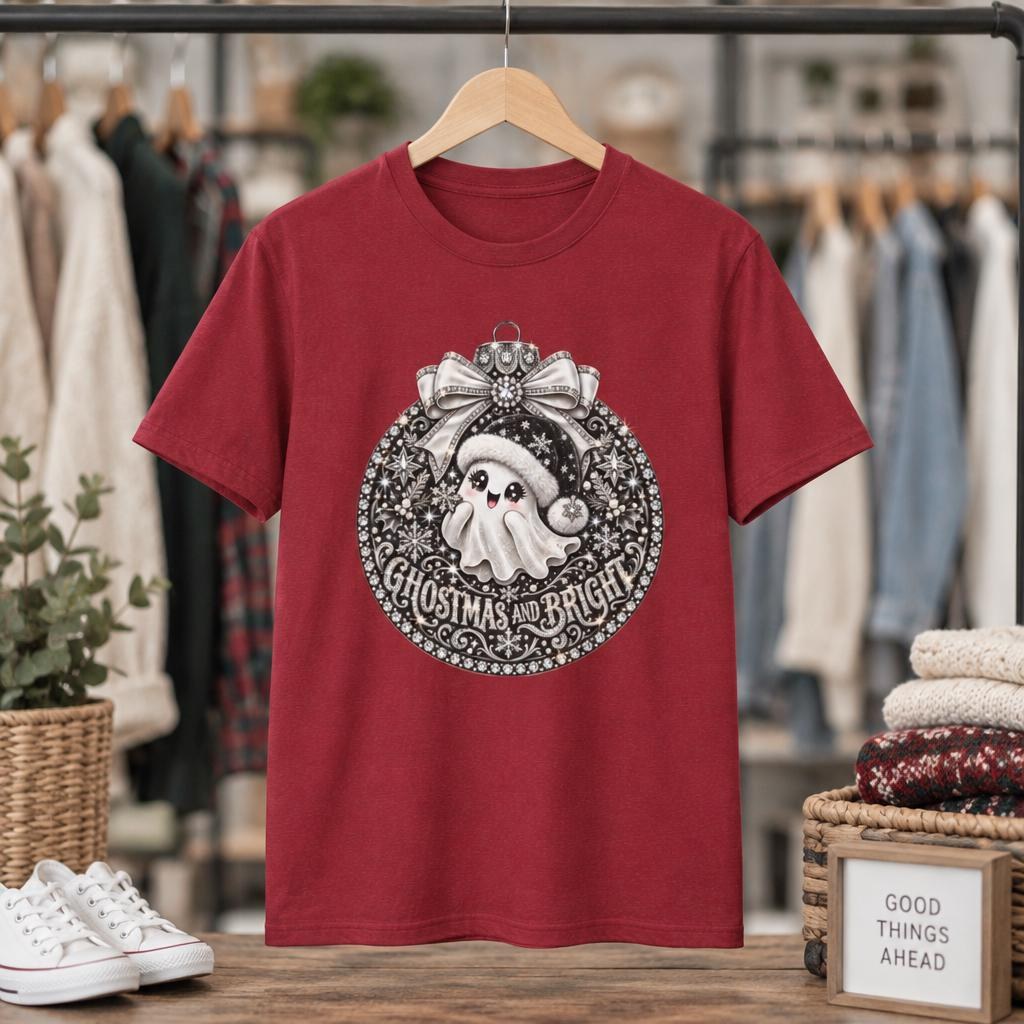 Christmas Ghost Ornament T-Shirt
