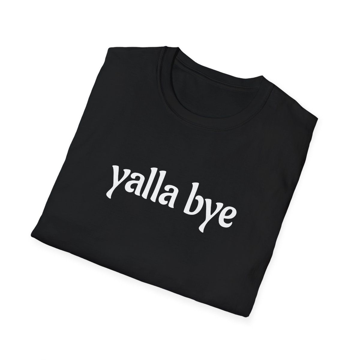 Yalla Bye T-Shirt, Bold Script Graphic Tee, view 4