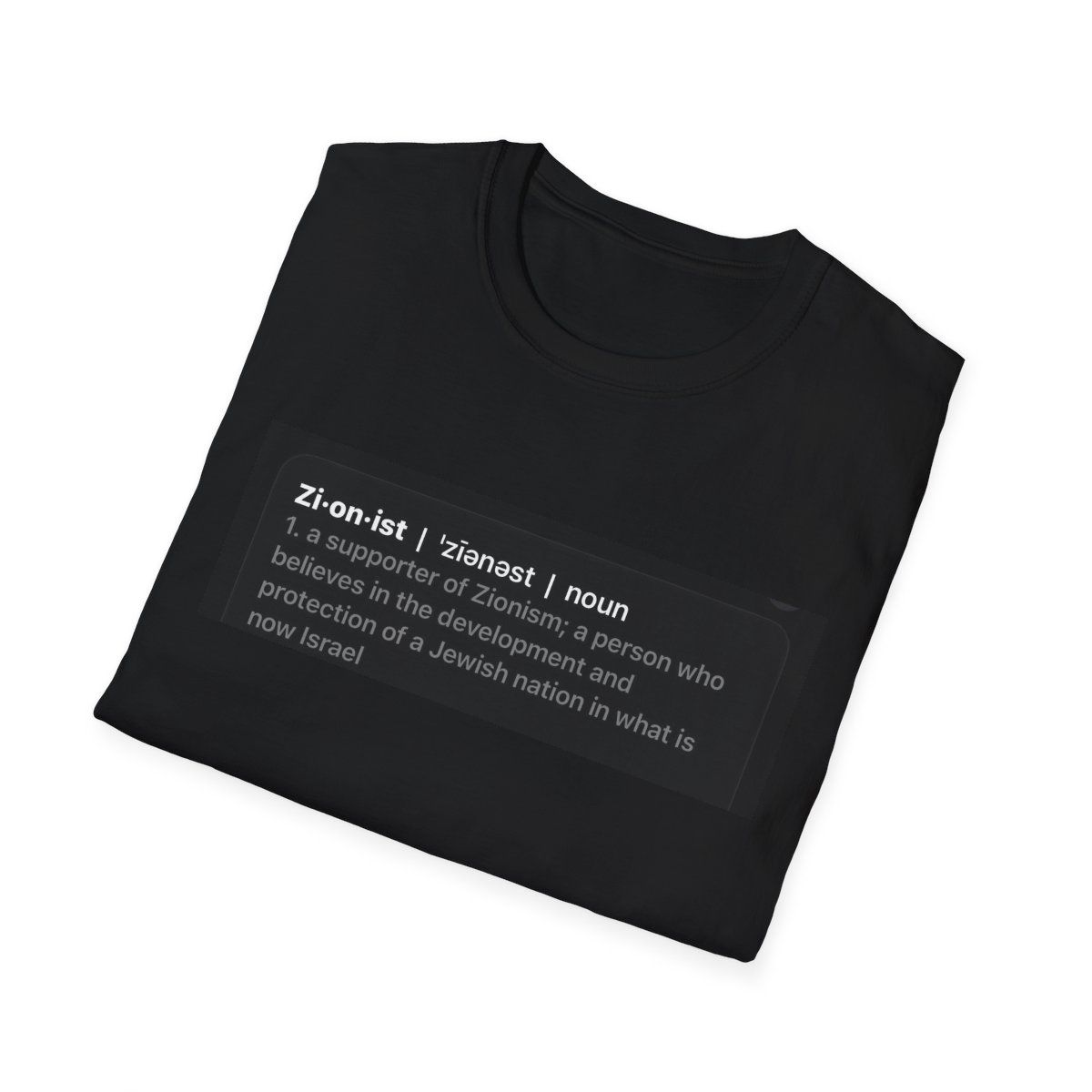 Zionist Definition T-Shirt – Zionism Dictionary Tee, view 4