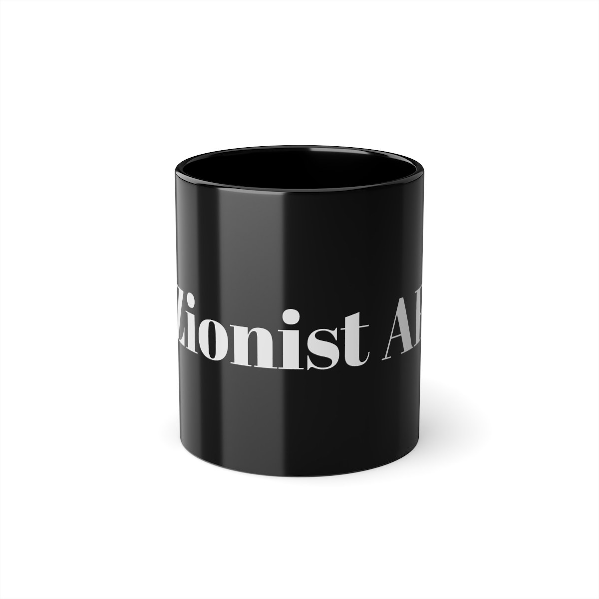 "ZIONIST AF" Black Coffee Cup, 11oz