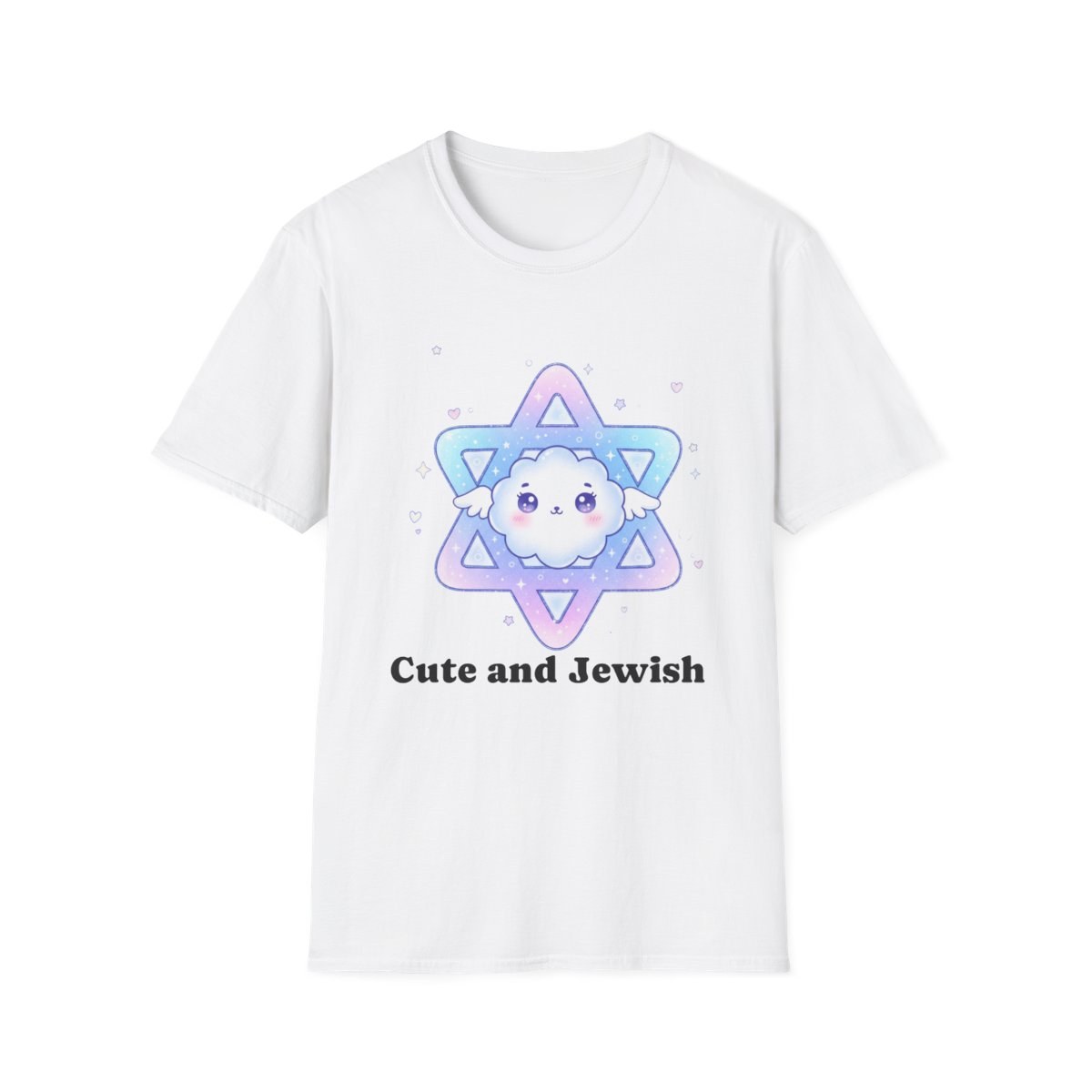 Cute and Jewish T-Shirt  -  Kawaii Star of David Pride Tee