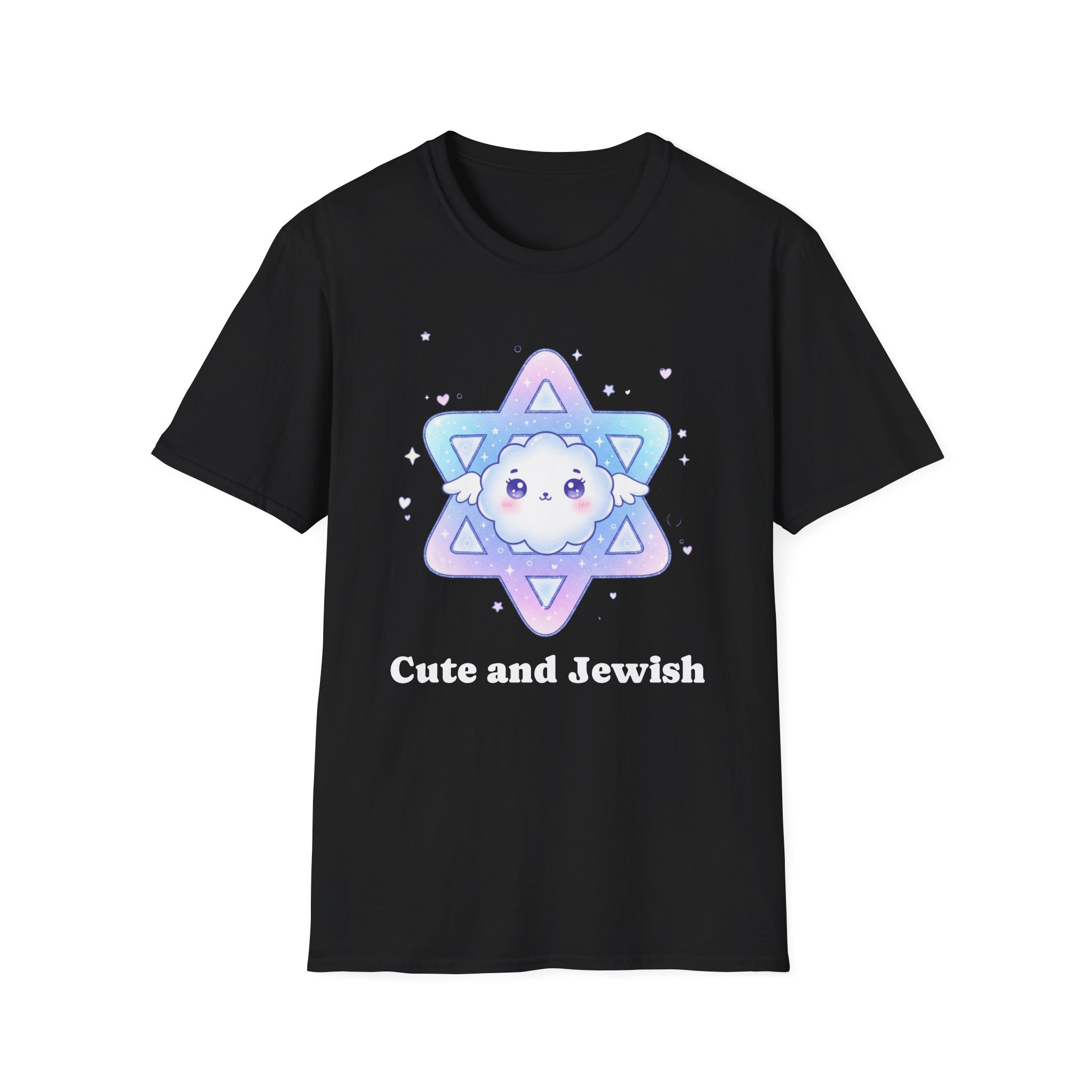Cute and Jewish T-Shirt - Kawaii Star of David Pride Tee
