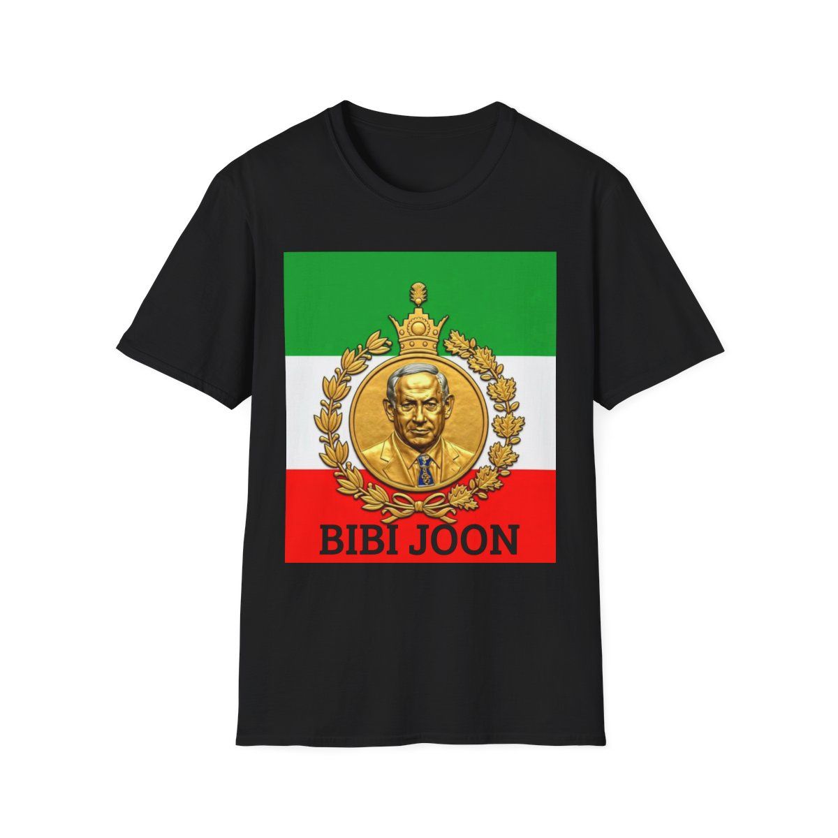Persian Lion Crest T-Shirt,  'Bibi Joon' Retro Iran Flag Tee