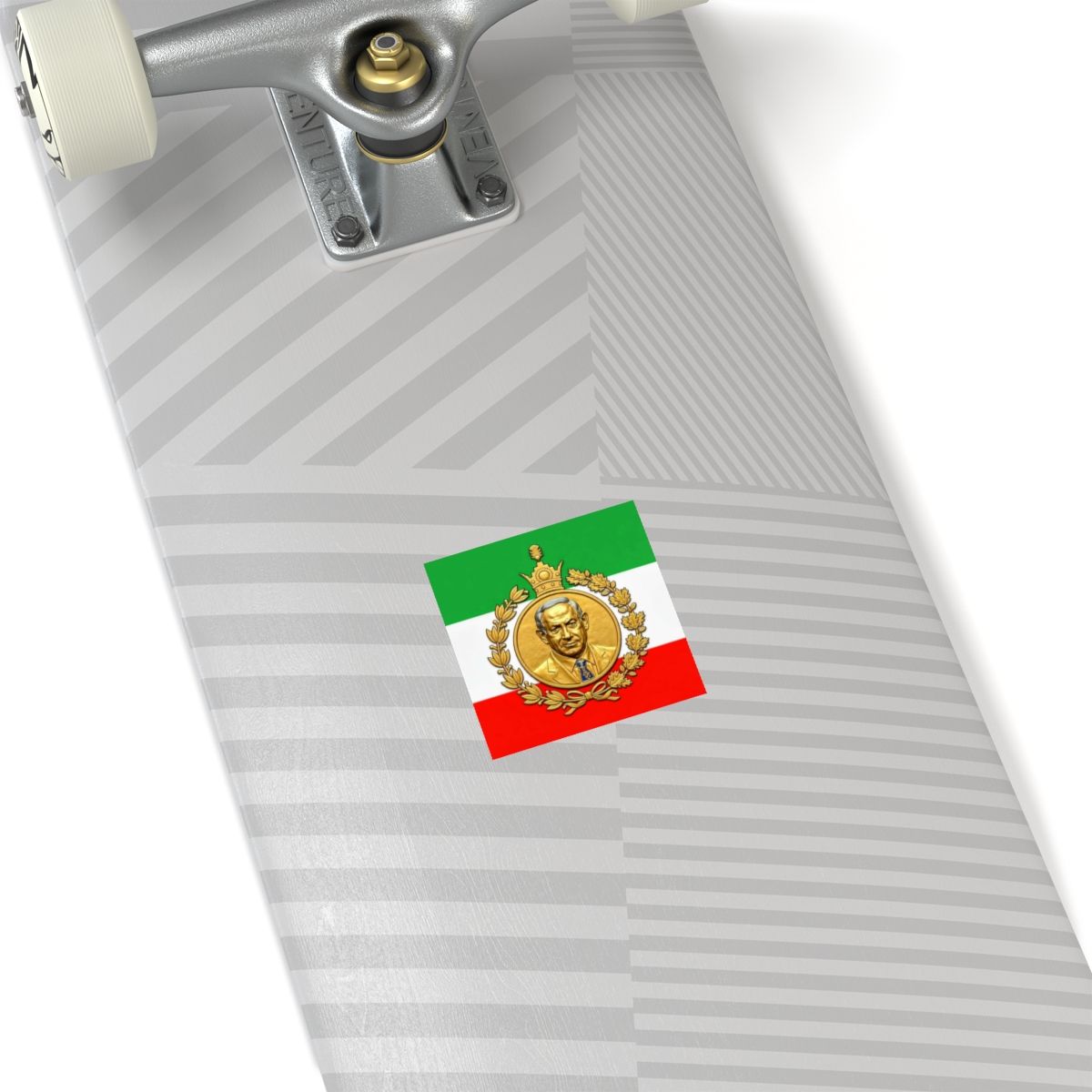 "BIBI JOON" Persian Tricolor Square Sticker with Gold Emblem, Indoor/Outdoor, view 4