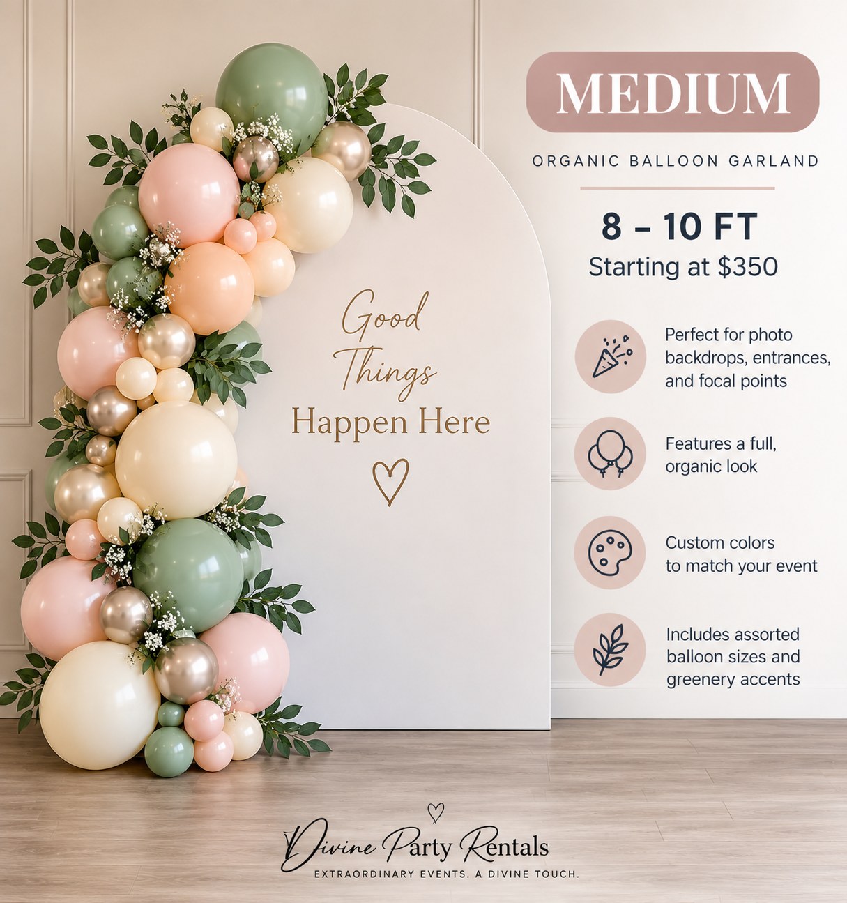 Organic Balloon Garland