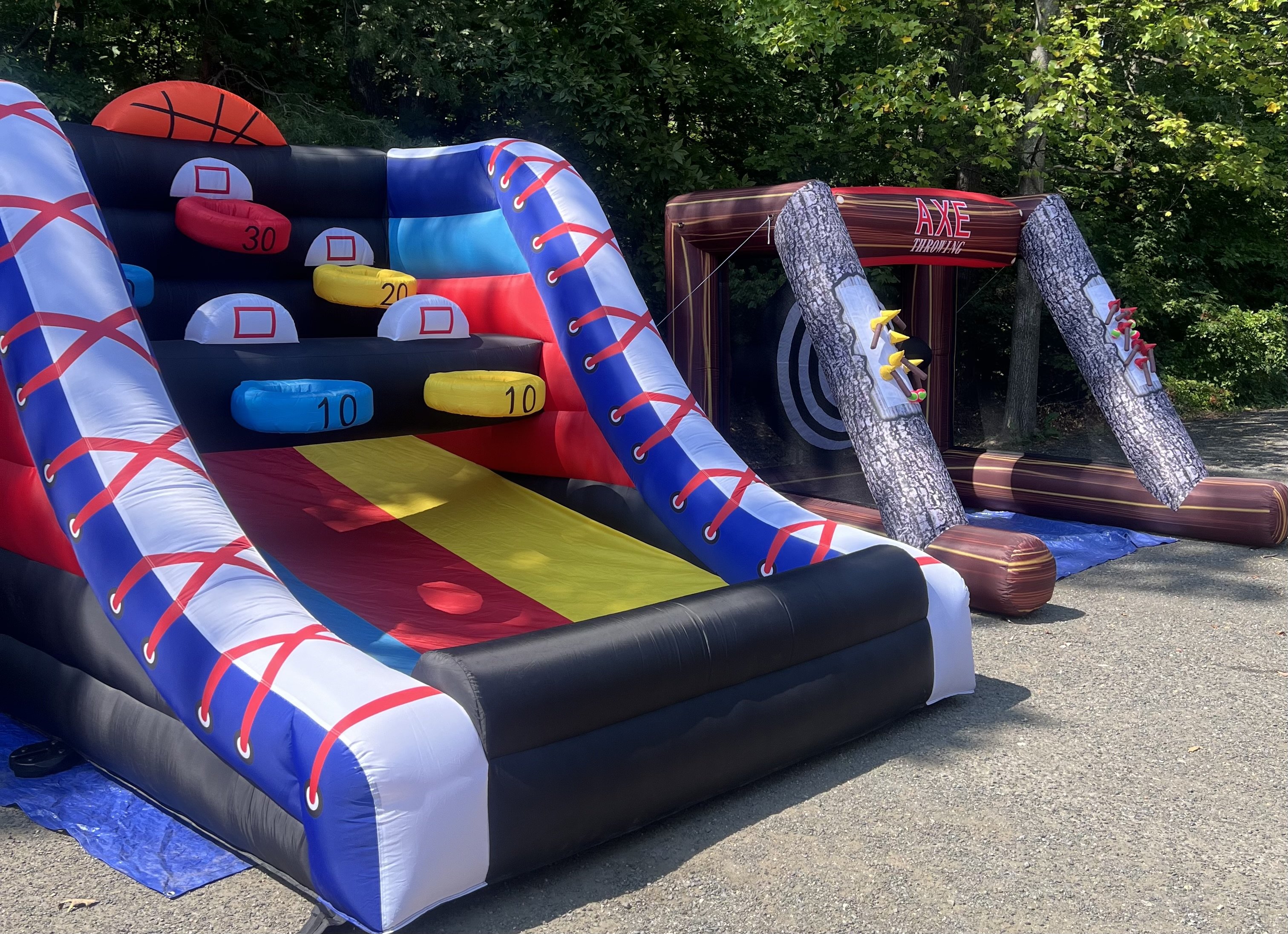 Inflatables rental setup
