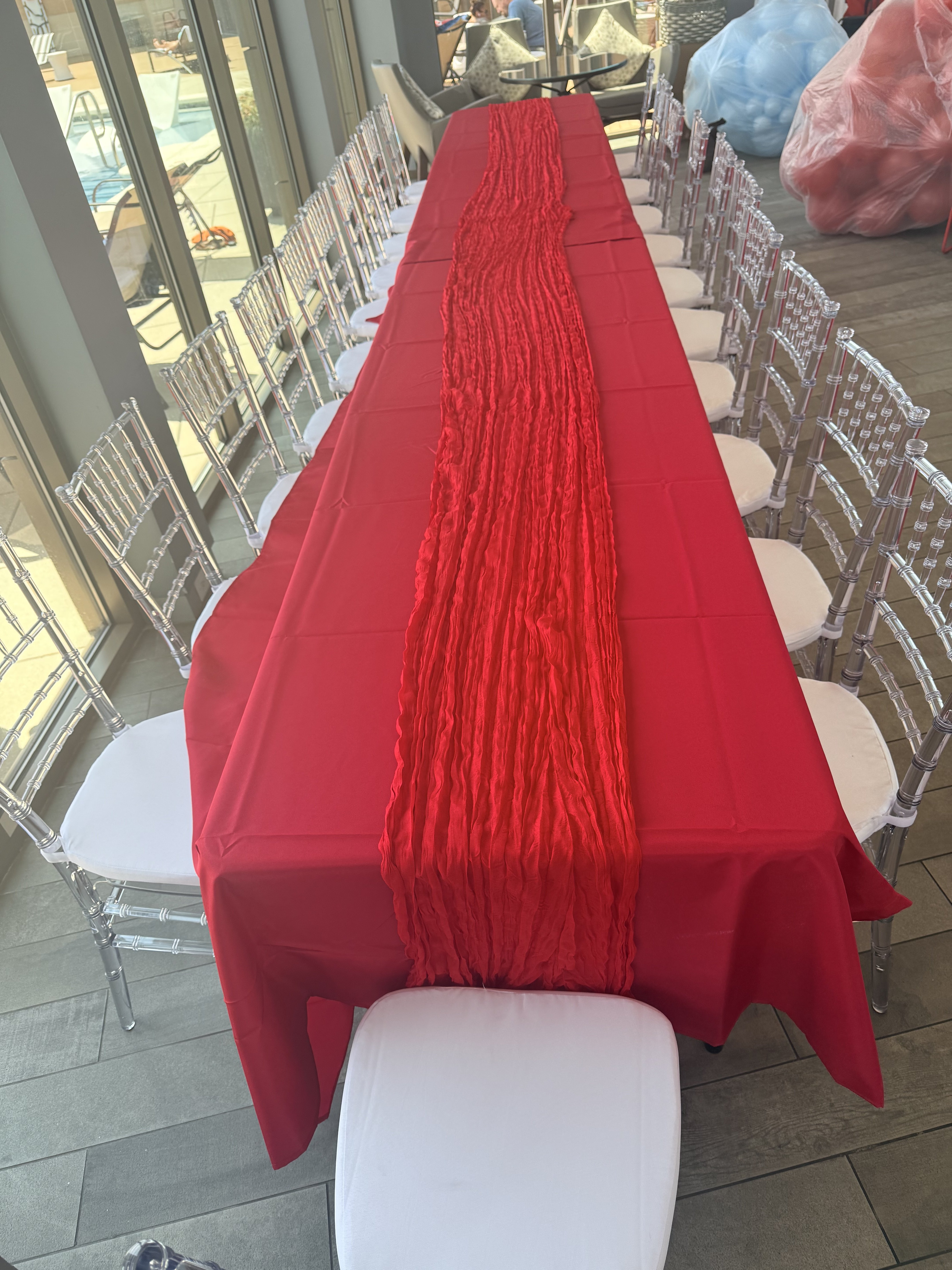 Tables rental setup