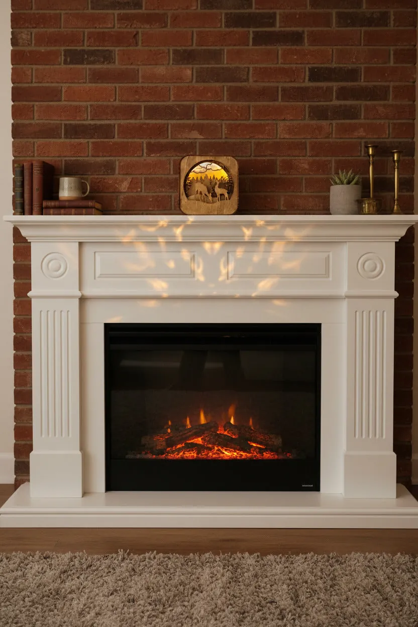 Layered wood shadow box that adds character to a shelf or mantel