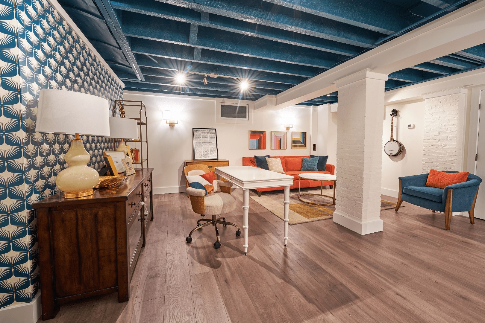 Baltimore Lower Level Conversion to Lounge and Office
