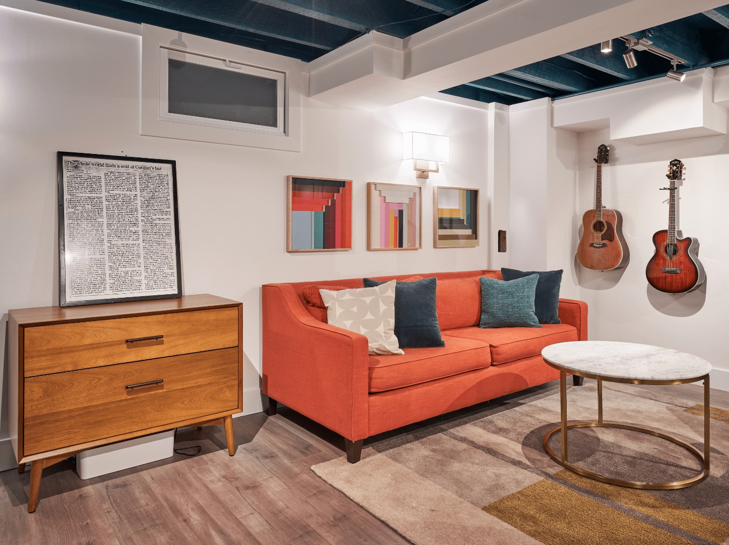 Baltimore Lower Level Conversion to Lounge and Office, interior design project photo 5