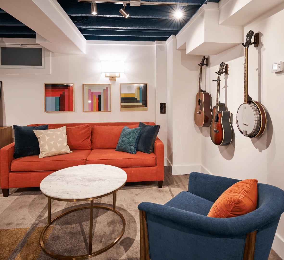 Baltimore Lower Level Conversion to Lounge and Office, interior design project photo 6