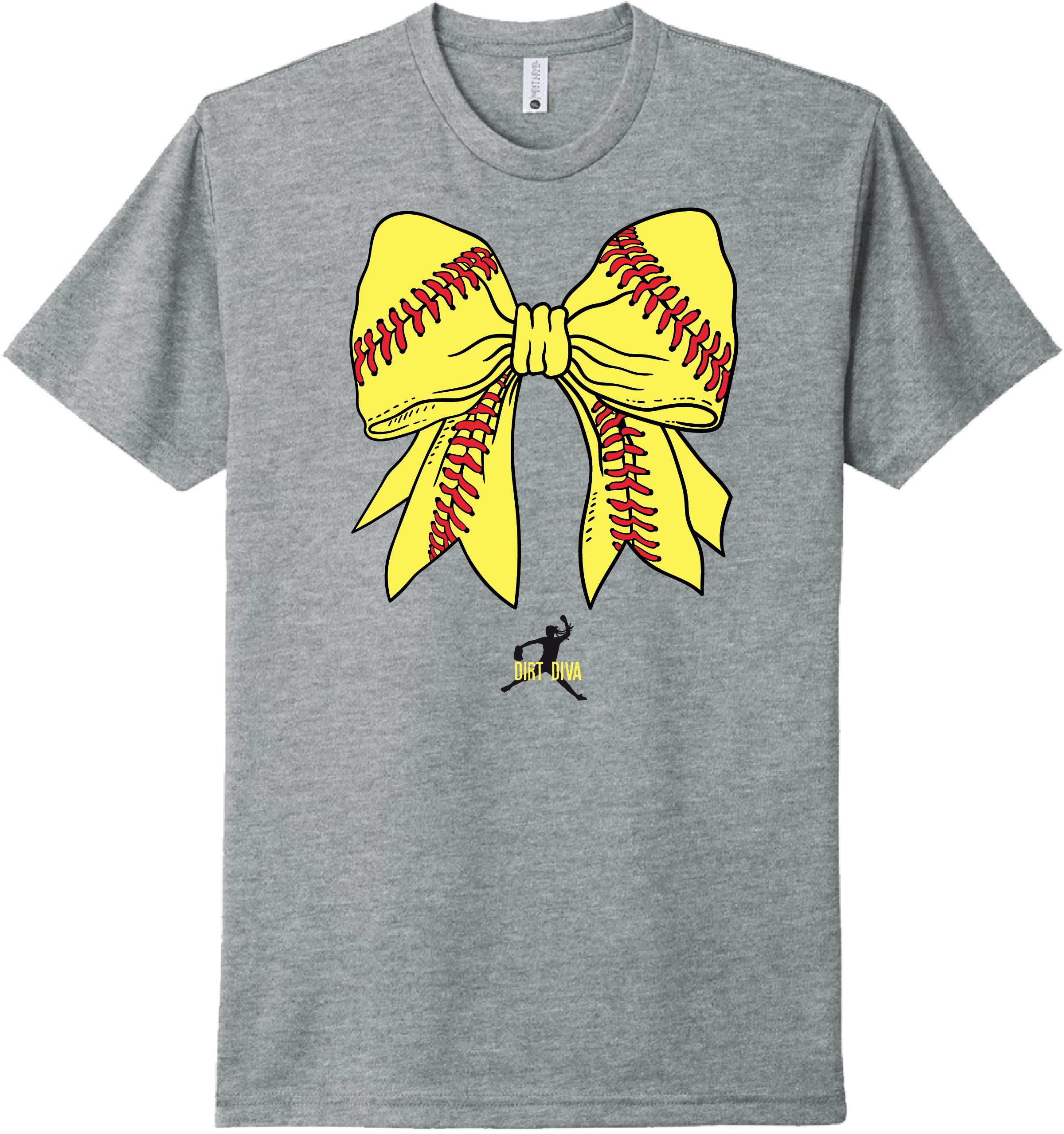 DIRT DIVA BIG BOW Energy softball tee