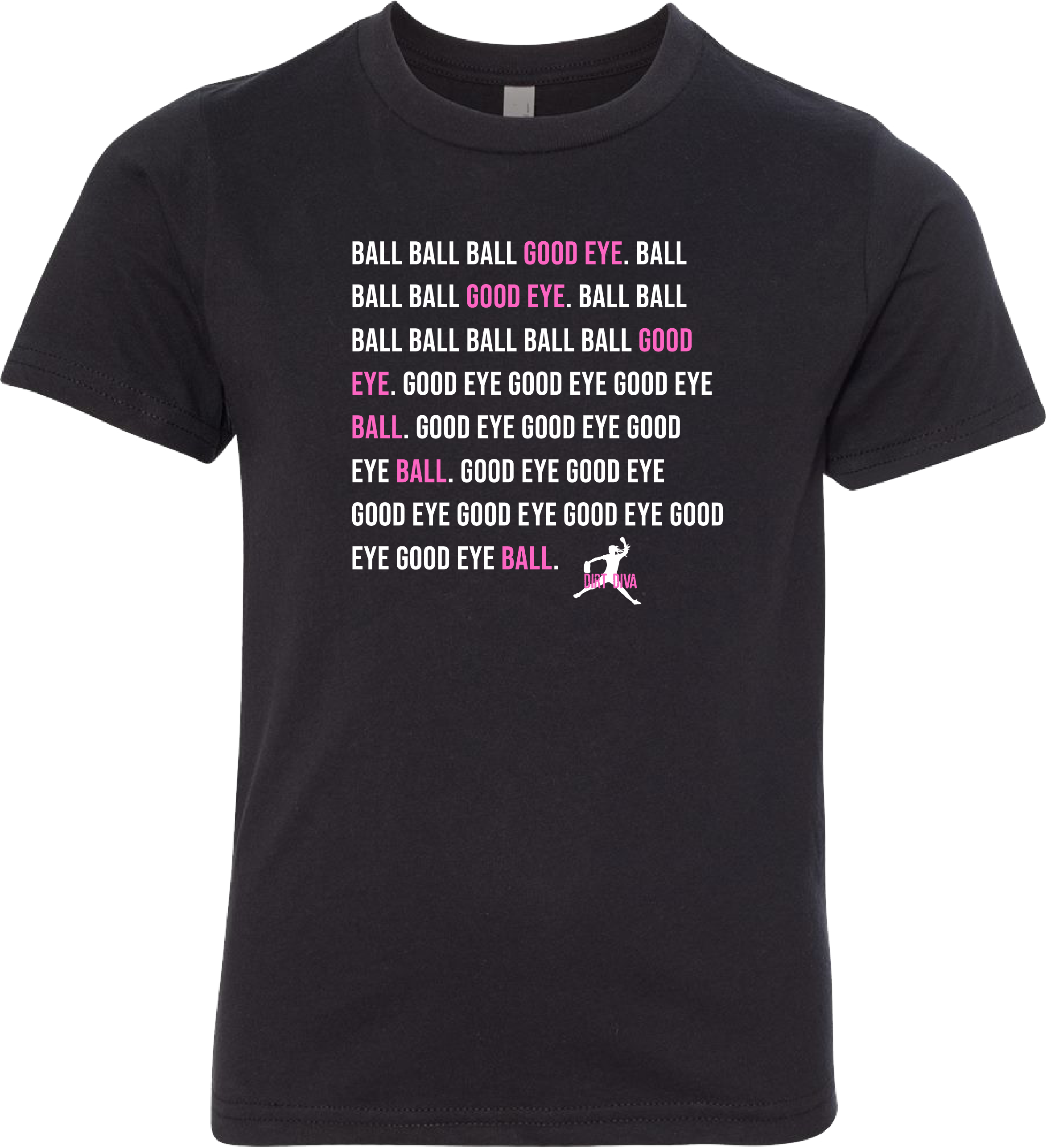 DIRT DIVA GOOD EYE softball tee