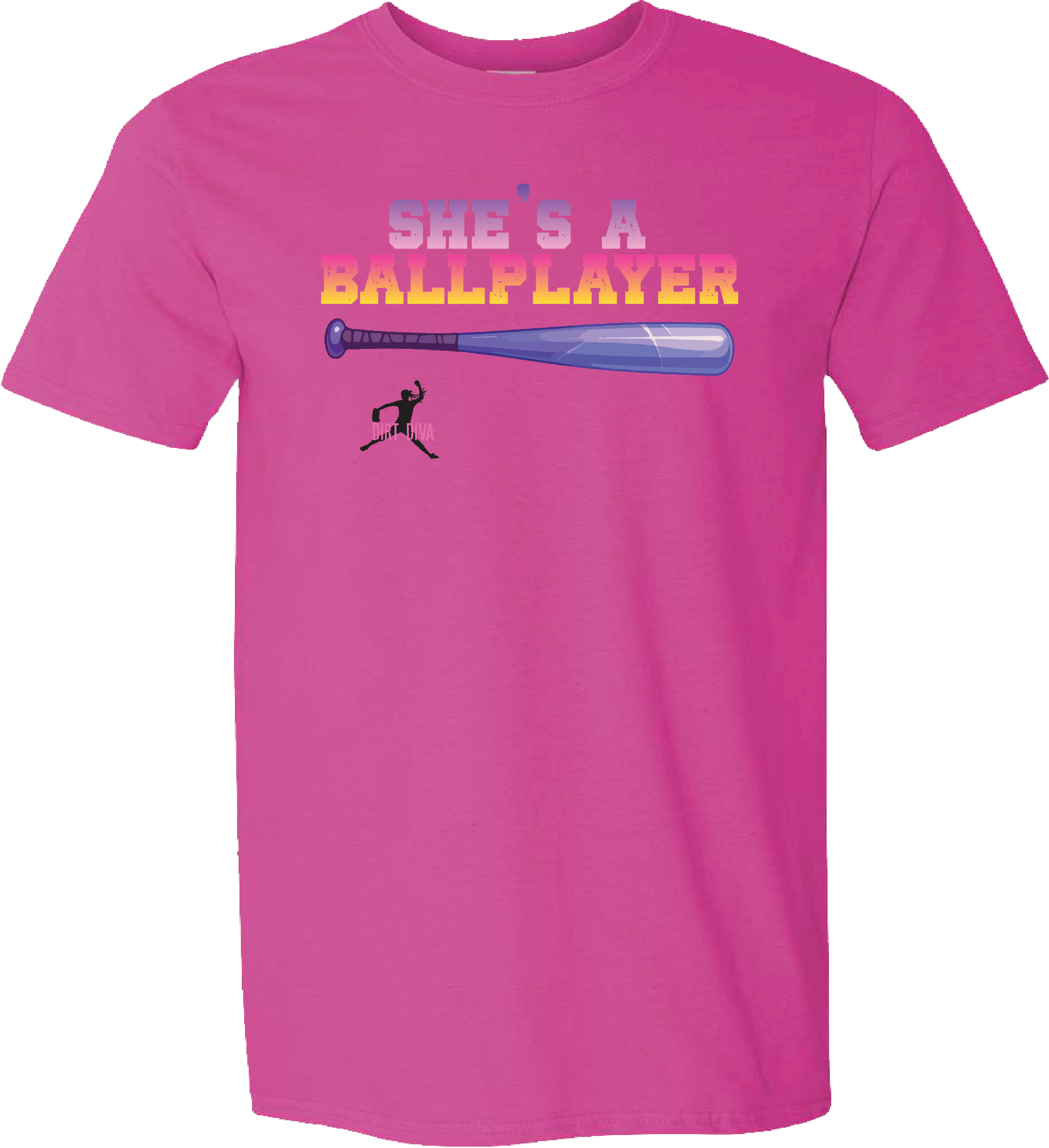 DIRT DIVA She’s A BALLPLAYER softball tee