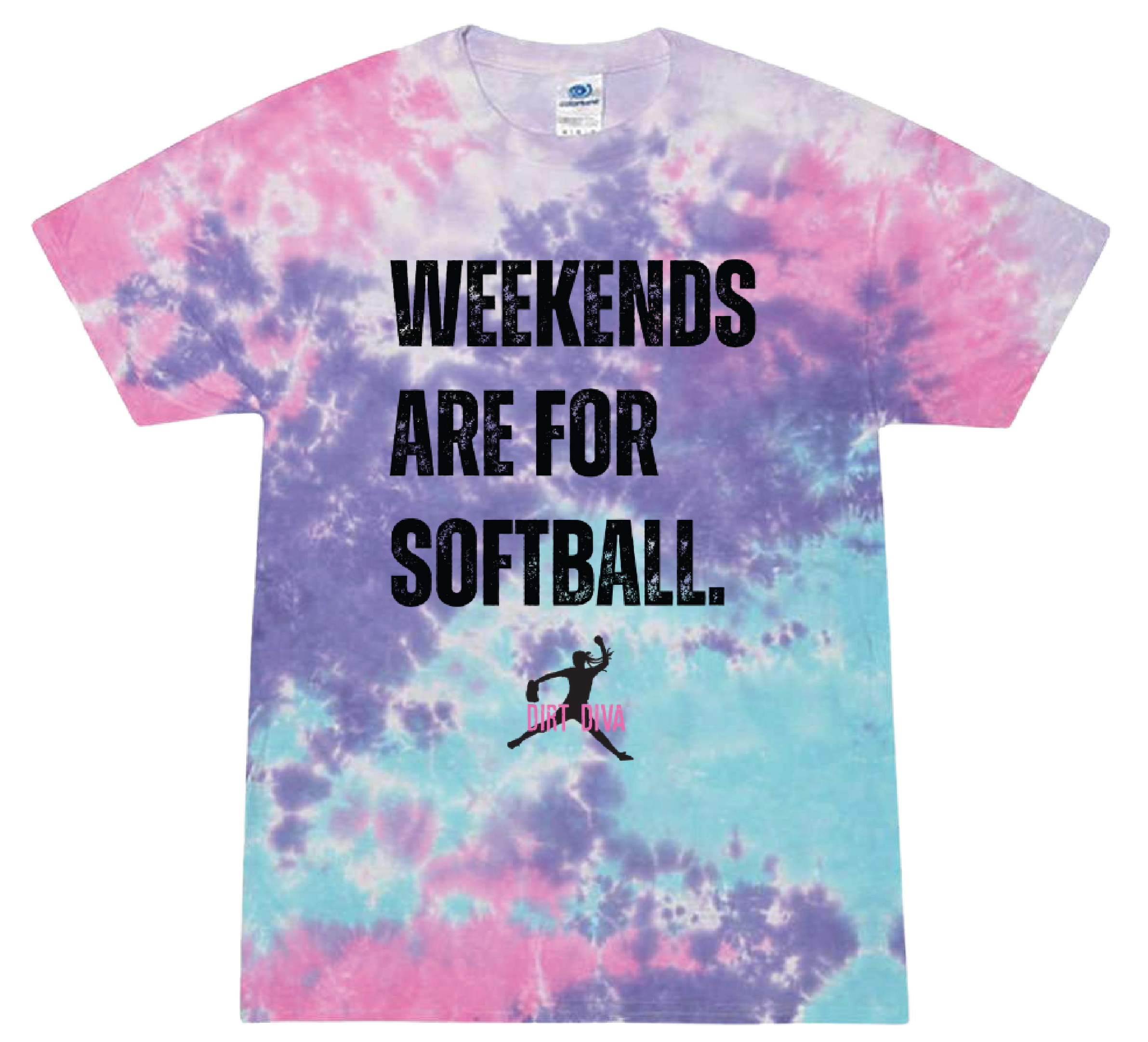 DIRT DIVA Weekends Are For Softball tee