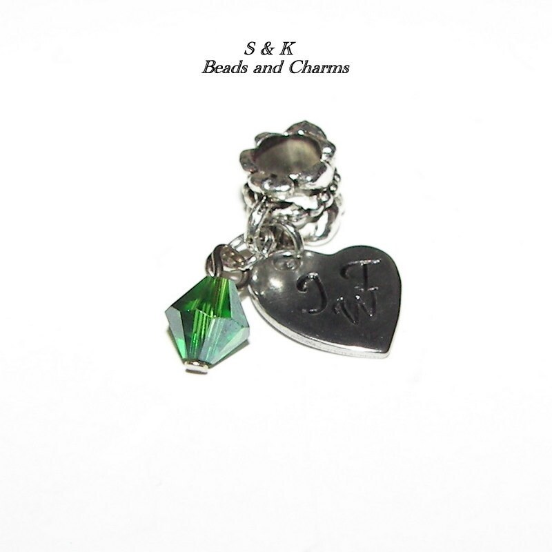personalized Custom personalized european charm , Hand stamped charm jewelry, one of a kind bracelet charm