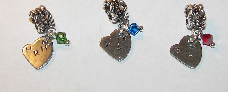 personalized Hand stamped jewelry, custom jewelry, personalized jewelry. personalized jewelry, fits European charm bracelet charm