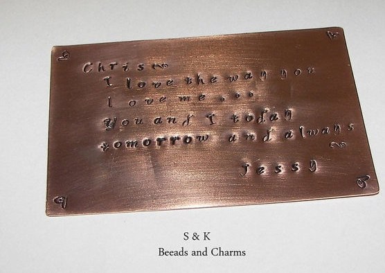 Custom personalized wallet card for spouse, Hand stamped message card for walletfor the groom , personalized message card for dad