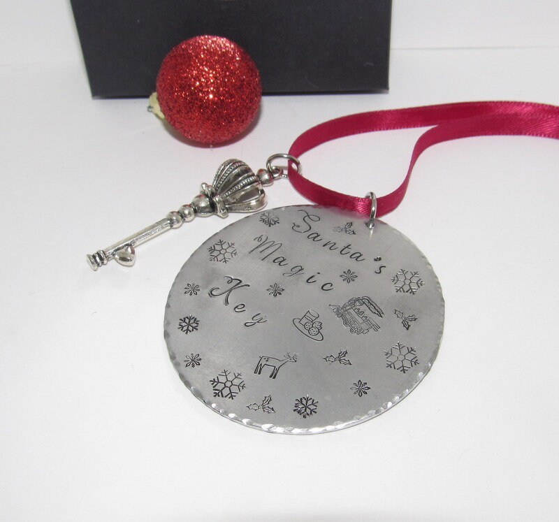 personalized Santa's Magic Key ornament, Santa's Christmas Key, personalized magic key, personalized Santa key