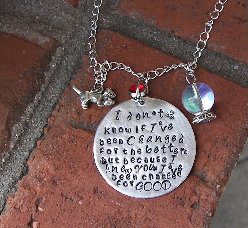 personalized Because I knew you I have been changed, personalized mothers jewelry , best friend going away gift