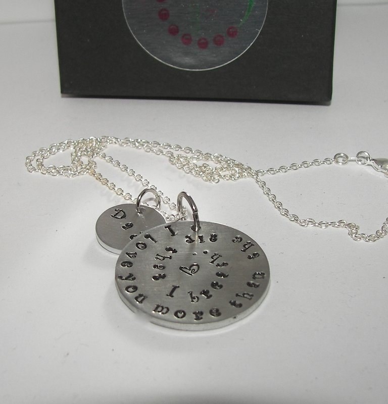 I love you more than the air I breath, Custom personalized hand stamped jewelry, custom handstamped necklace handstamped jewelry