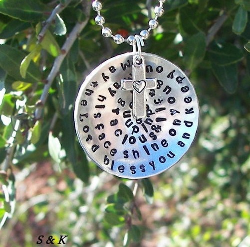 Sterling silver,May the Lord bless you, Numbers 6:24-26, Hand stamped jewelry, mommy jewelry, personalized jewelry, inspirational charm