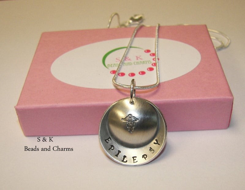 Sterling silver, Medical alert tag, allergy tag, Hand stamped jewelry, personalized, engraved, personalized jewelry, hand stamped ,2 layer