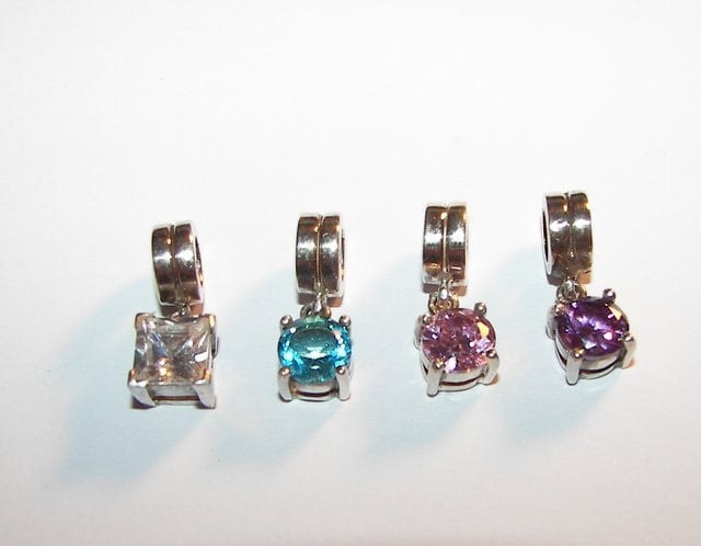 925 sterling silver, birth stone charms, European charms , european charm, European bead, fits snake chain bracelet