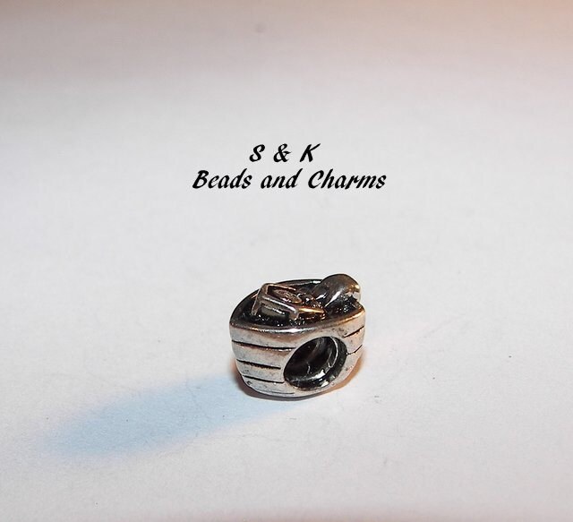925 sterling silver boat charm, large hole charm bead for snake chain bracelets, European charm bracelet charms