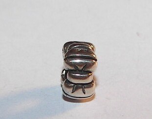 925 sterling silver bow spacer charm, charms for European charm bracelets, large hole bead, charms for snake chain bracelet