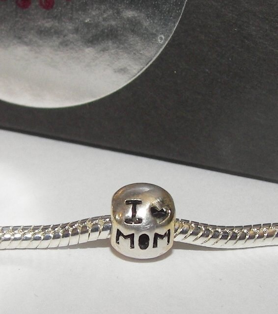 sterling silver european charms, large whole bead for snake chain bracelet